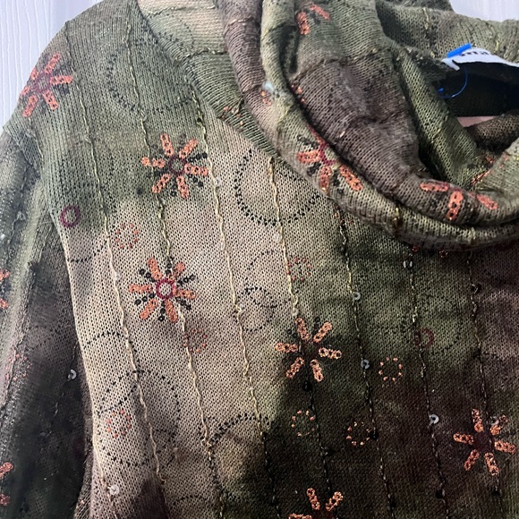 Vintage mesh turtle neck with embroidery - Picture 1 of 4